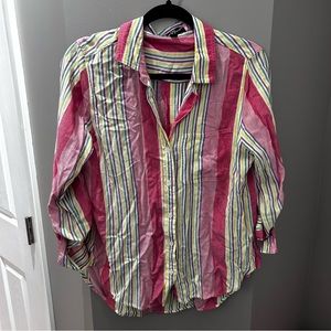 Velvet Heart Multi Colored Button Down Top-Sm